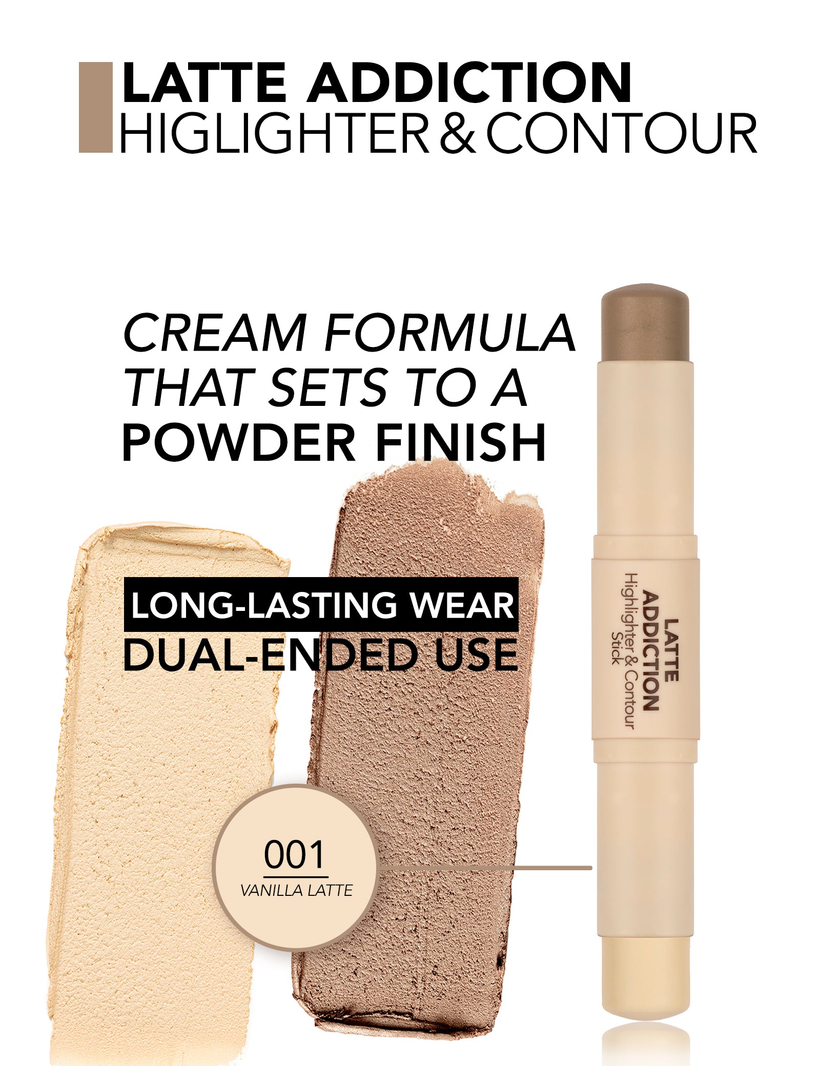 Latte Addiction Highlighter Contour Stick